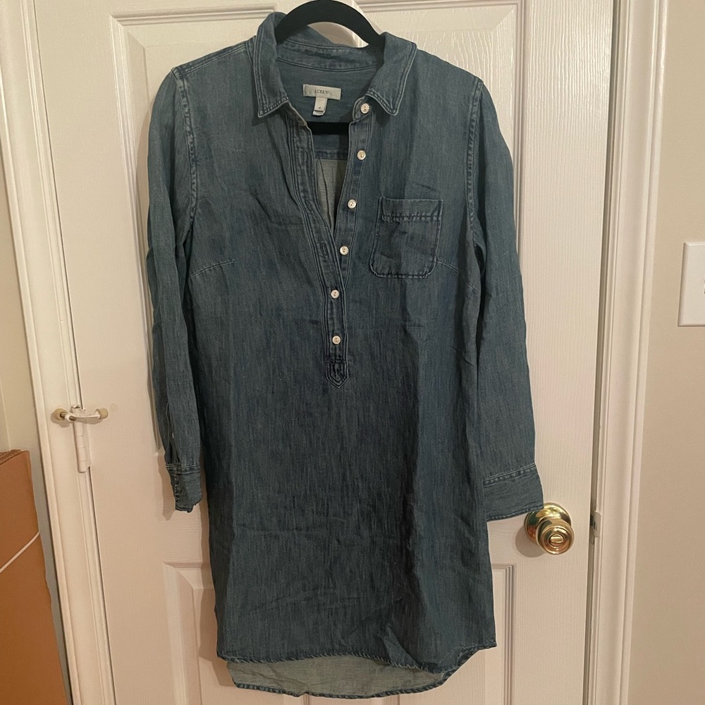J.Crew denim long sleeve dress